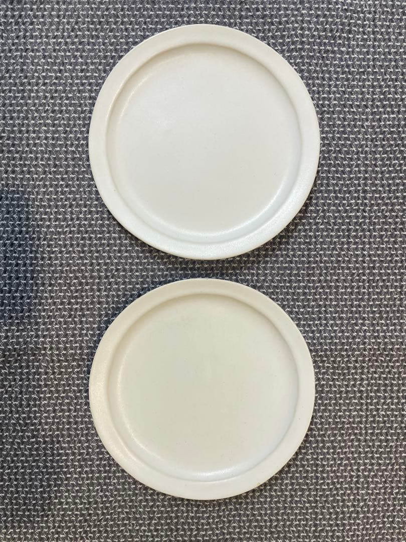 オランダパン皿2枚セット/安藤雅信 /白マット釉 /φ18/H1.5(cm)