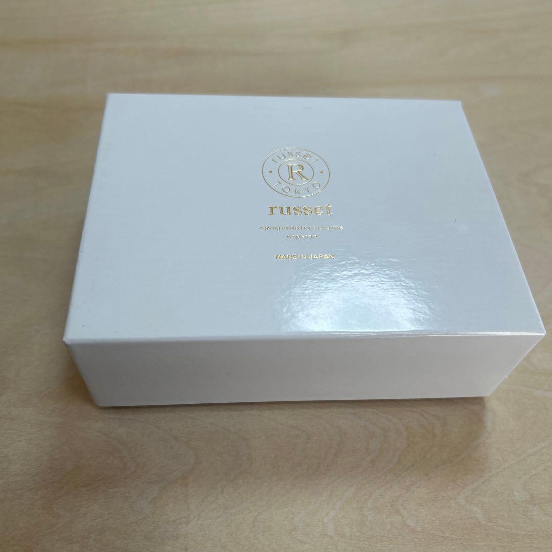 新品 russet チェーンミニウォレット 黒 レザー 財布 日本製