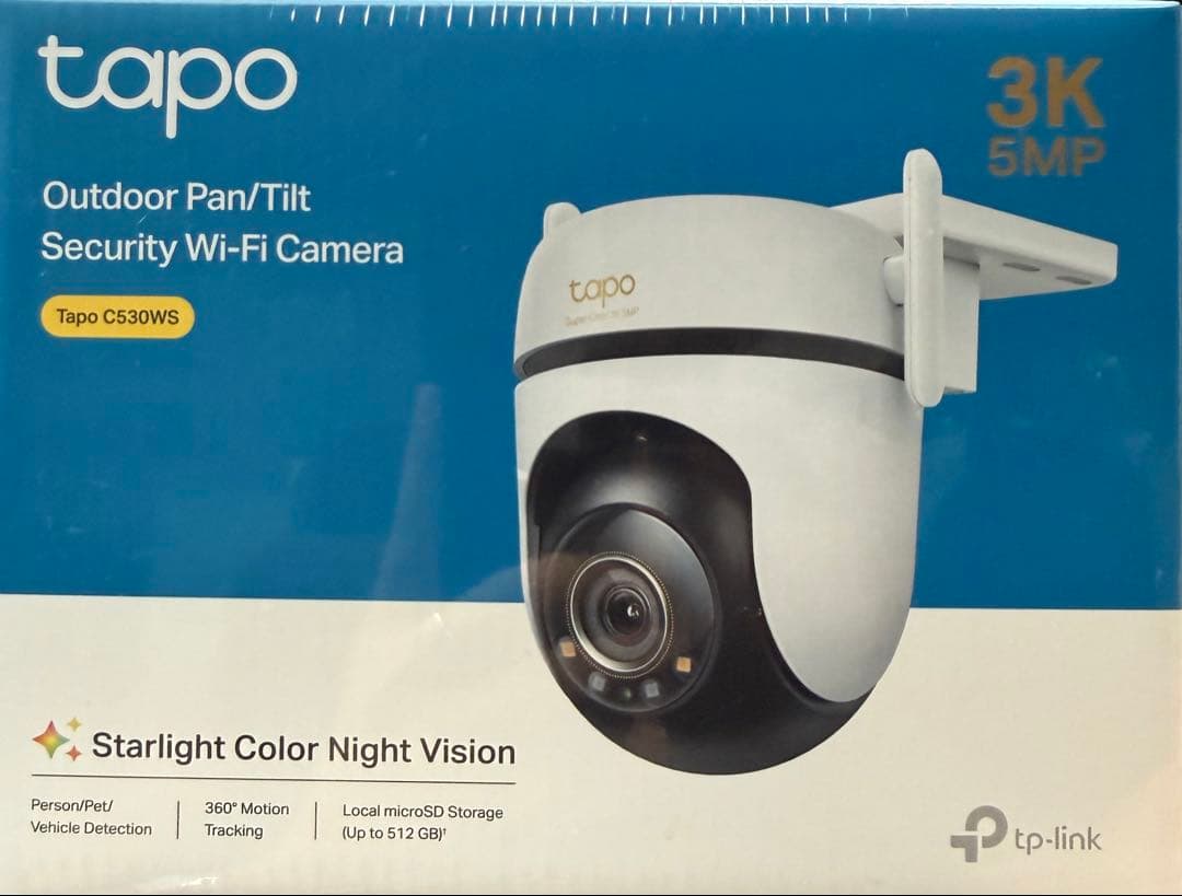 【未開封】tapo C530WS 3K 5MP 360° IP66 防犯カメラ