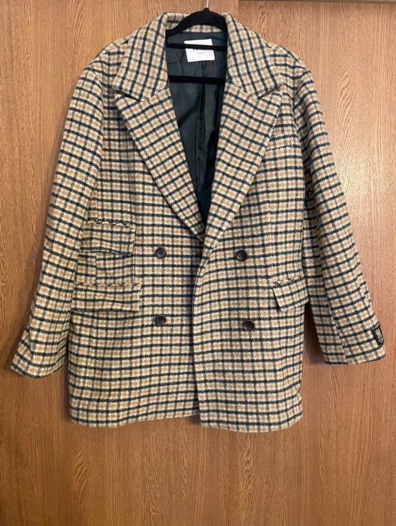 ジャケット・アウター Ameri CHECK ECO WOOL BIG JACKET