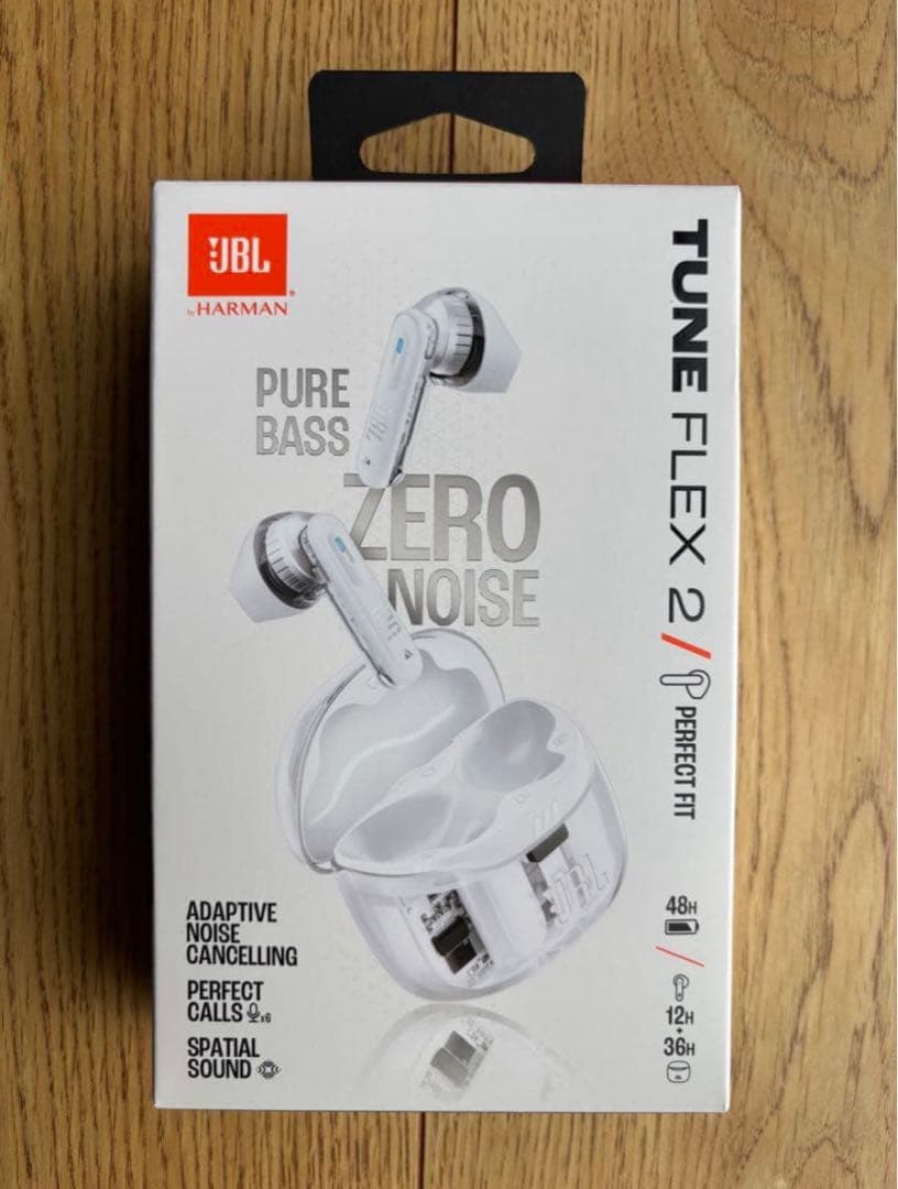 【。】JBL TUNE FLEX 2 ワイヤレスイヤホン ホワイト