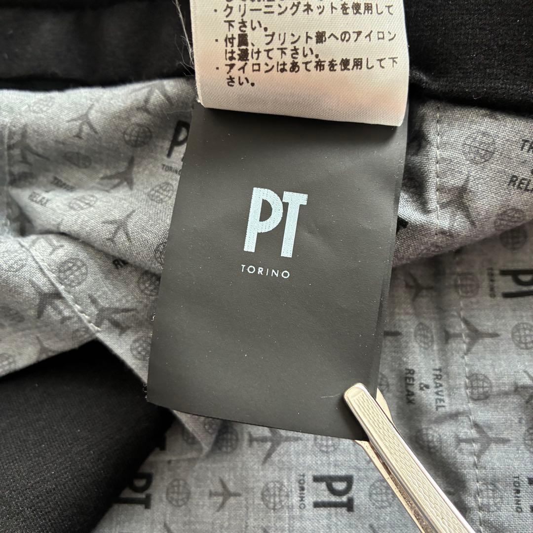 【極美品】PT TORINO TRAVEL ストレッチスラックス 黒 50 XL