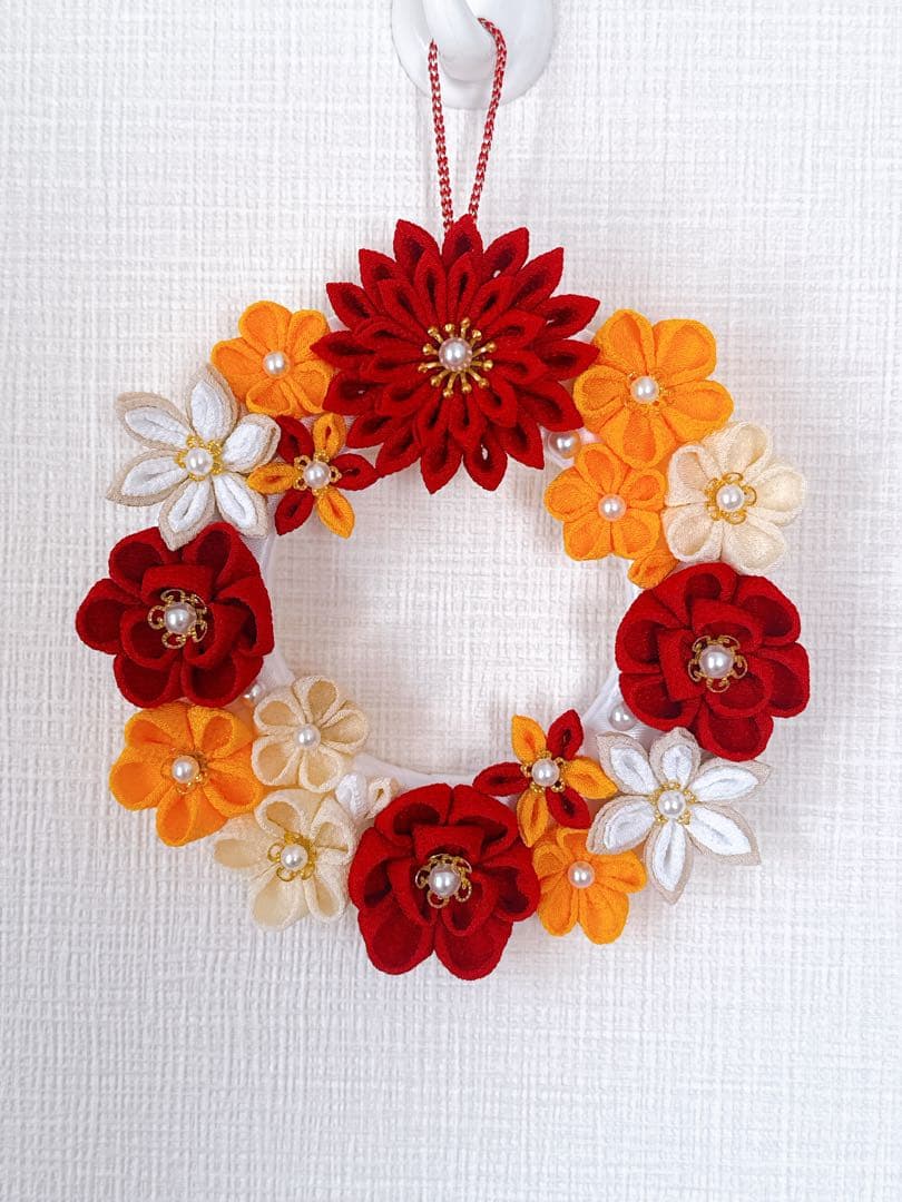 つまみ細工リース　Meno