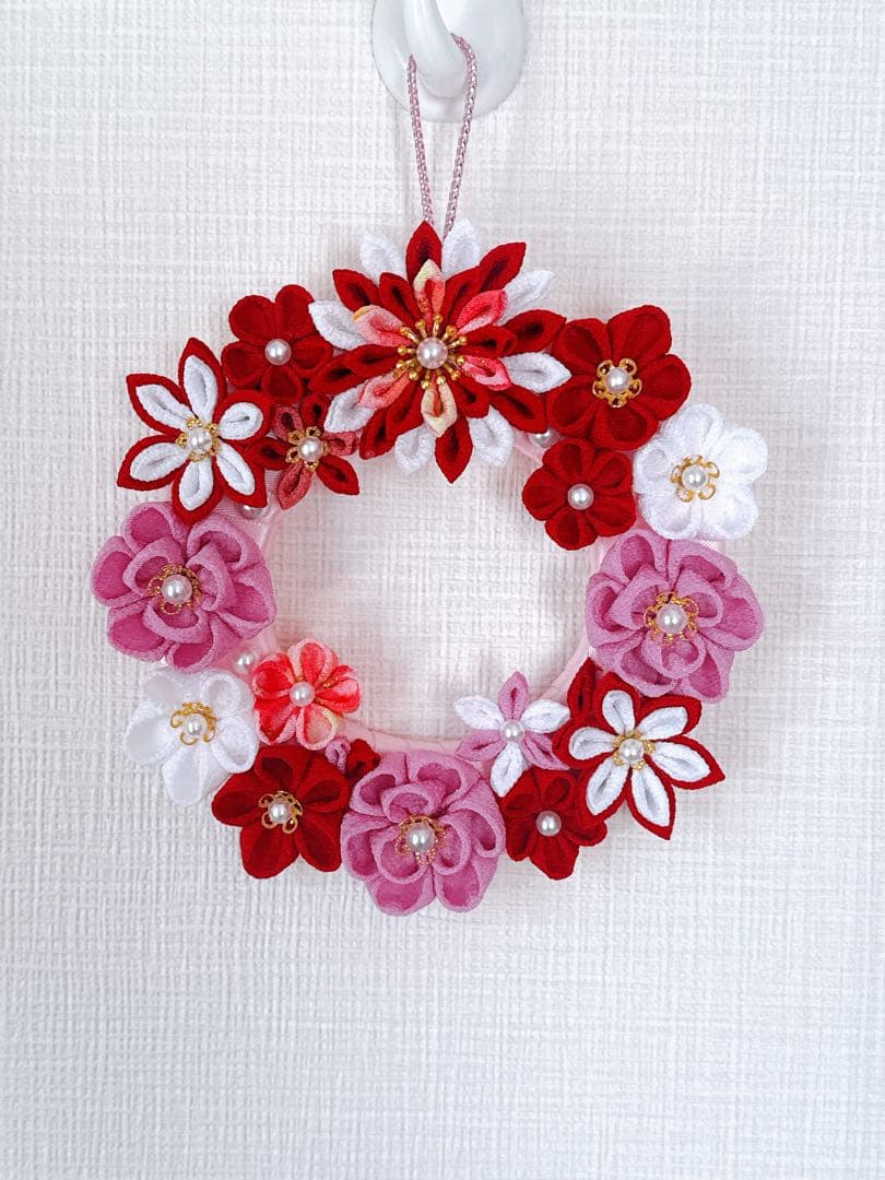 つまみ細工リース　Meno