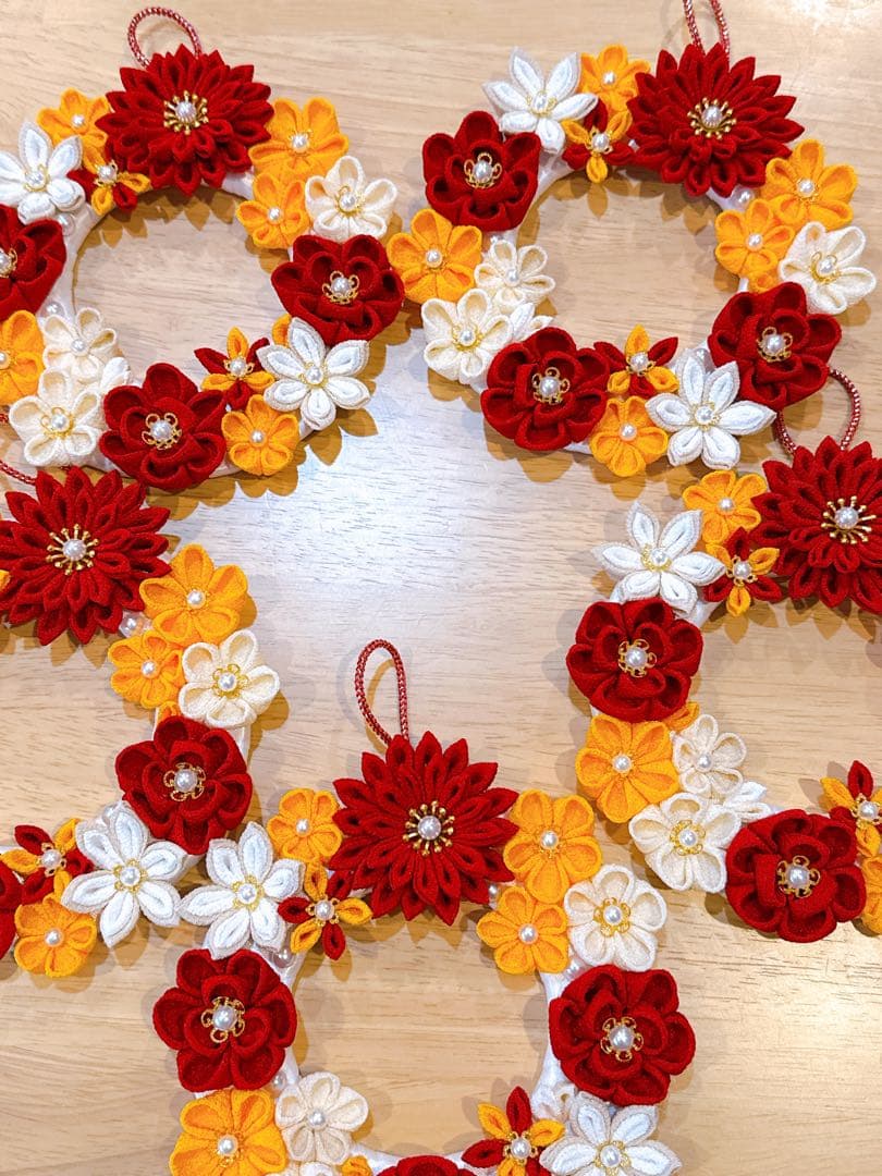 つまみ細工リース　Meno