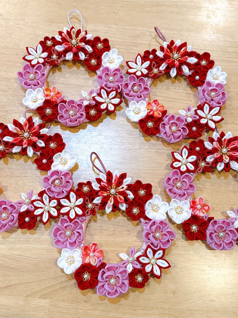 つまみ細工リース　Meno