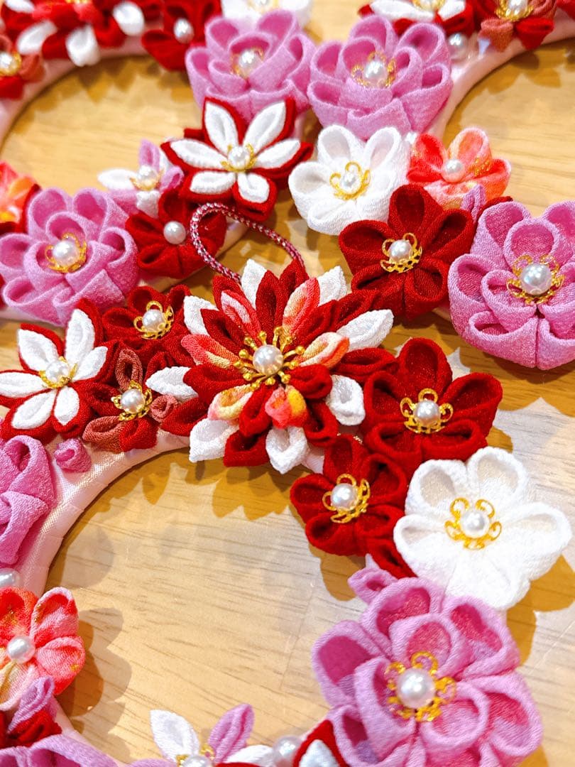 つまみ細工リース　Meno