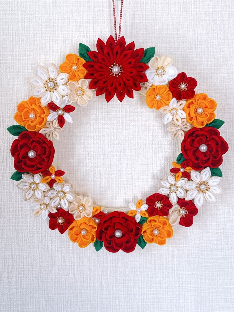 つまみ細工リース　Meno