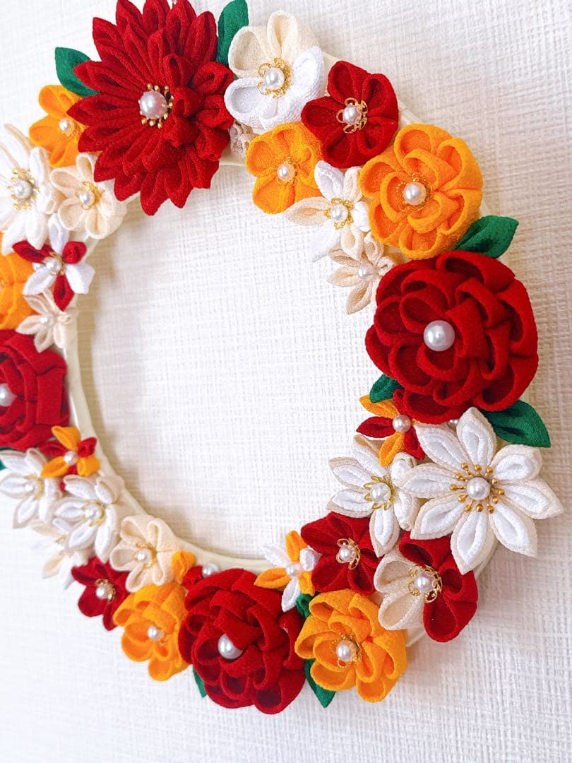 つまみ細工リース　Meno