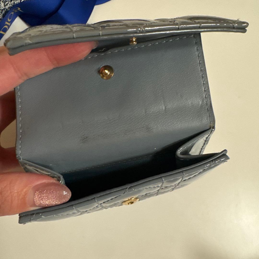 箱付きChristian Dior Lady Dior Lotus ウォレット