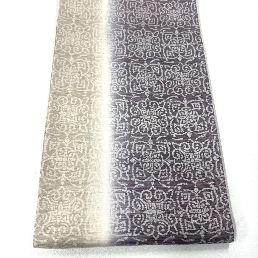 専用帯6009 ●高級 正絹 紬 全通 袋帯 華文 花文