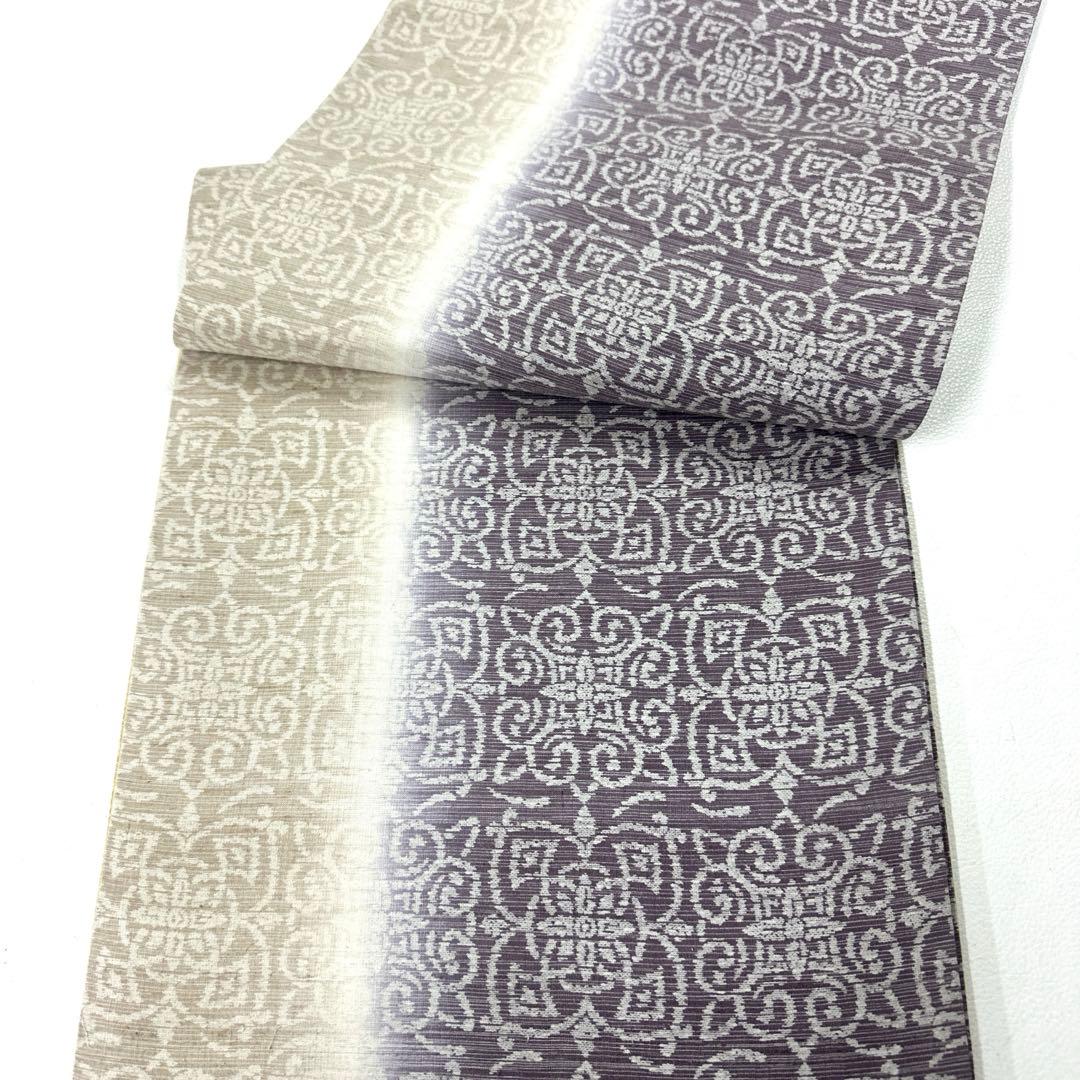 専用帯6009 ●高級 正絹 紬 全通 袋帯 華文 花文