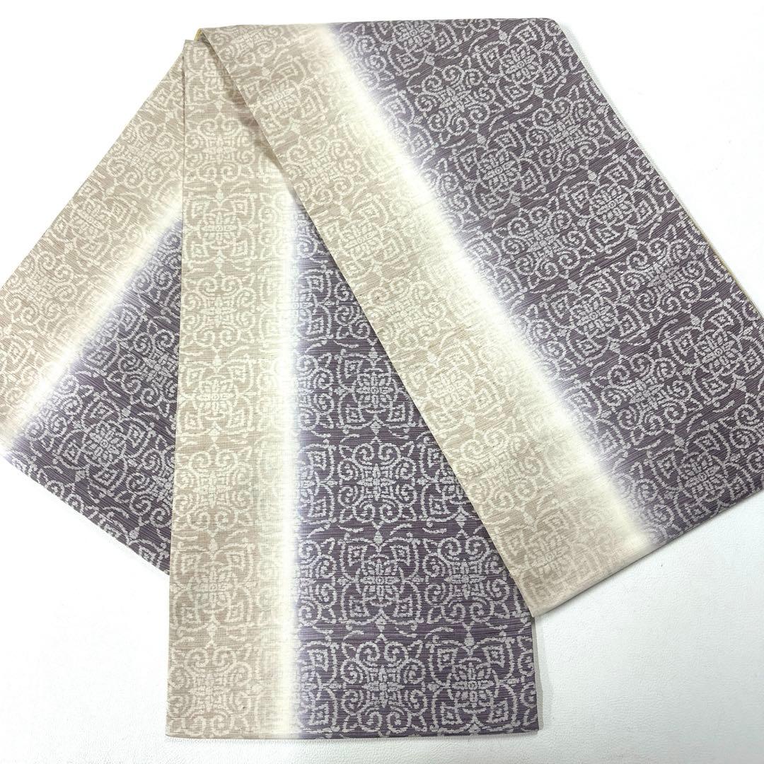 専用帯6009 ●高級 正絹 紬 全通 袋帯 華文 花文