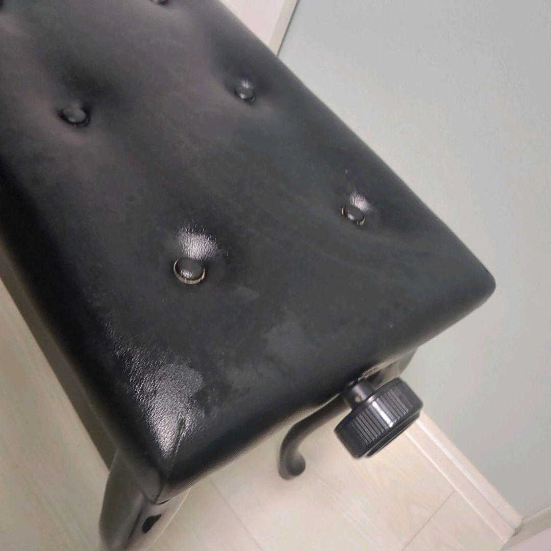 ピアノ椅子　猫足　レザー　高さ調整付き　日本製