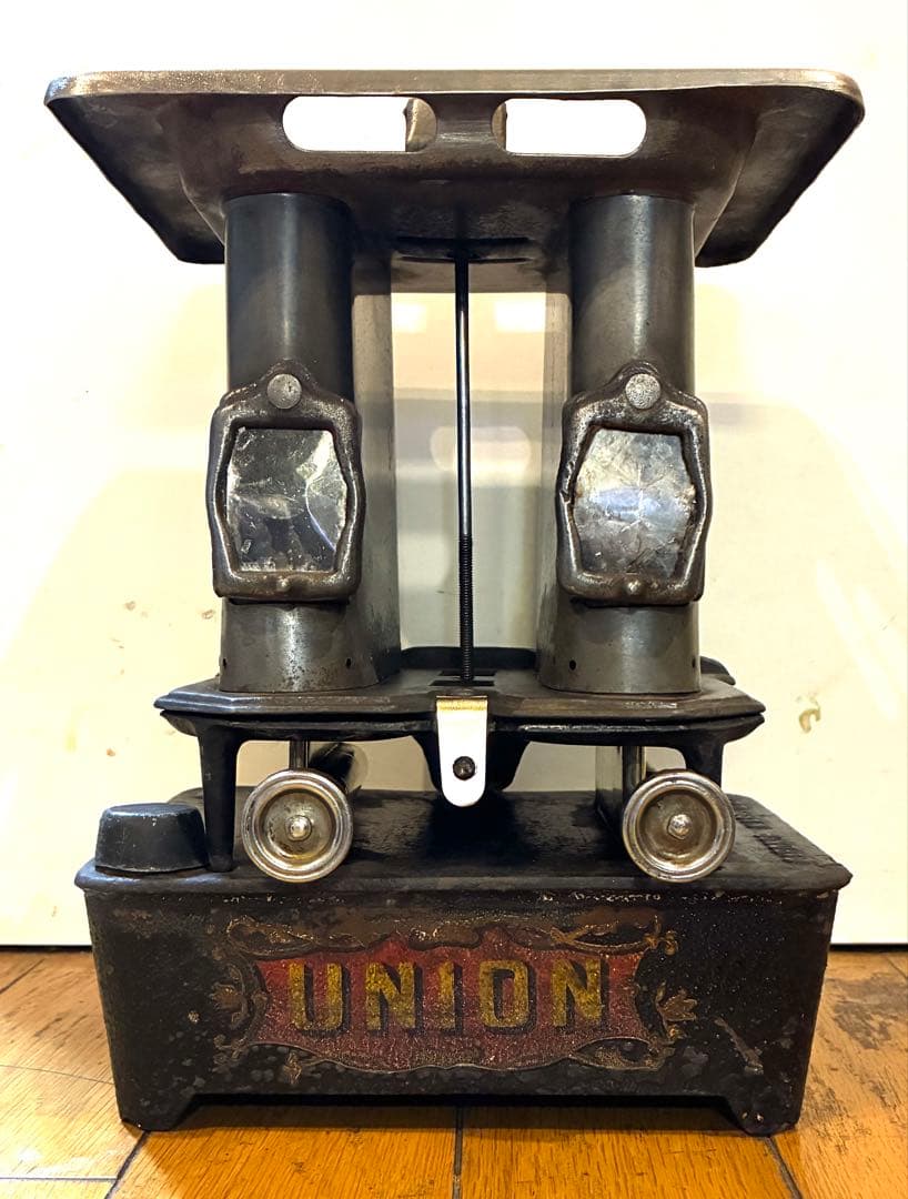美品 アイロンストーブ ユニオン ダブル レイルロードランタン オイルランタン
