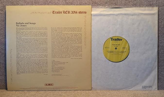 NIC JONES-Balllad And Songs 英 Trailer LP