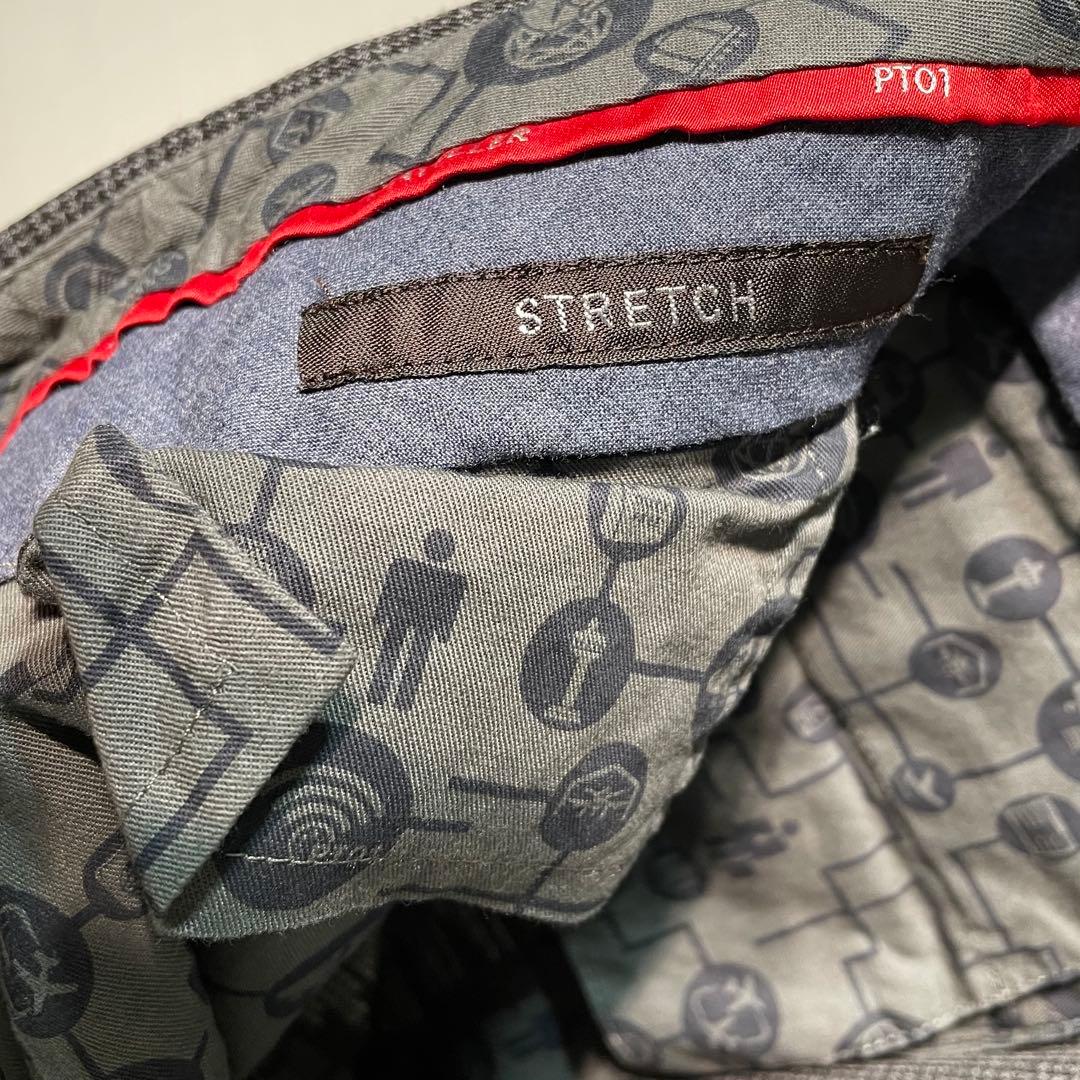 極美品 PT01 トラベラー 46 グレー スキニーフィット ストレッチ