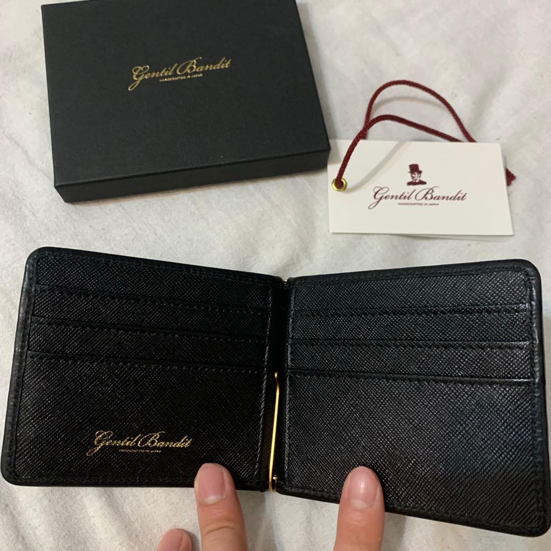 新品未使用　ジャンティバンティ　黒　マネークリップ　レザー　ブラック　迷彩