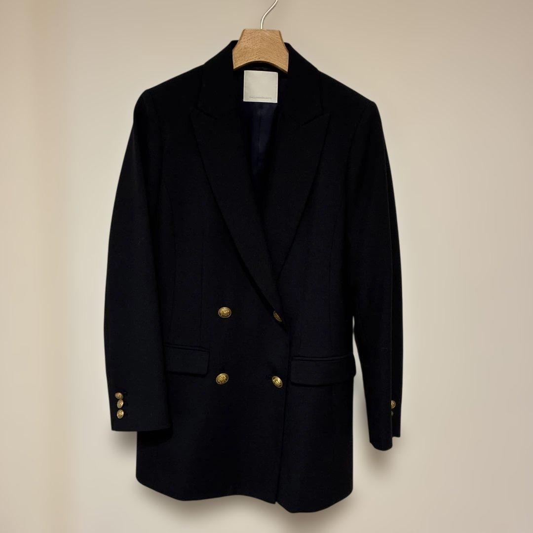 GALLARDAGALANTE ピークドラペルジャケット ネイビー