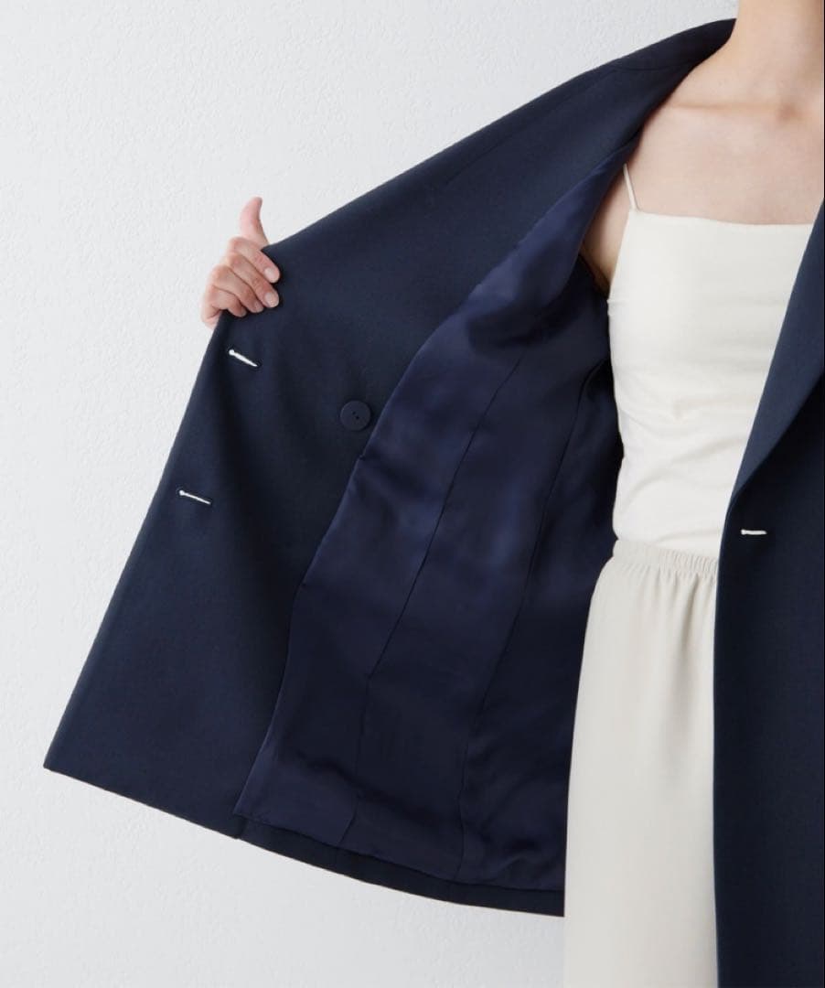 GALLARDAGALANTE ピークドラペルジャケット ネイビー
