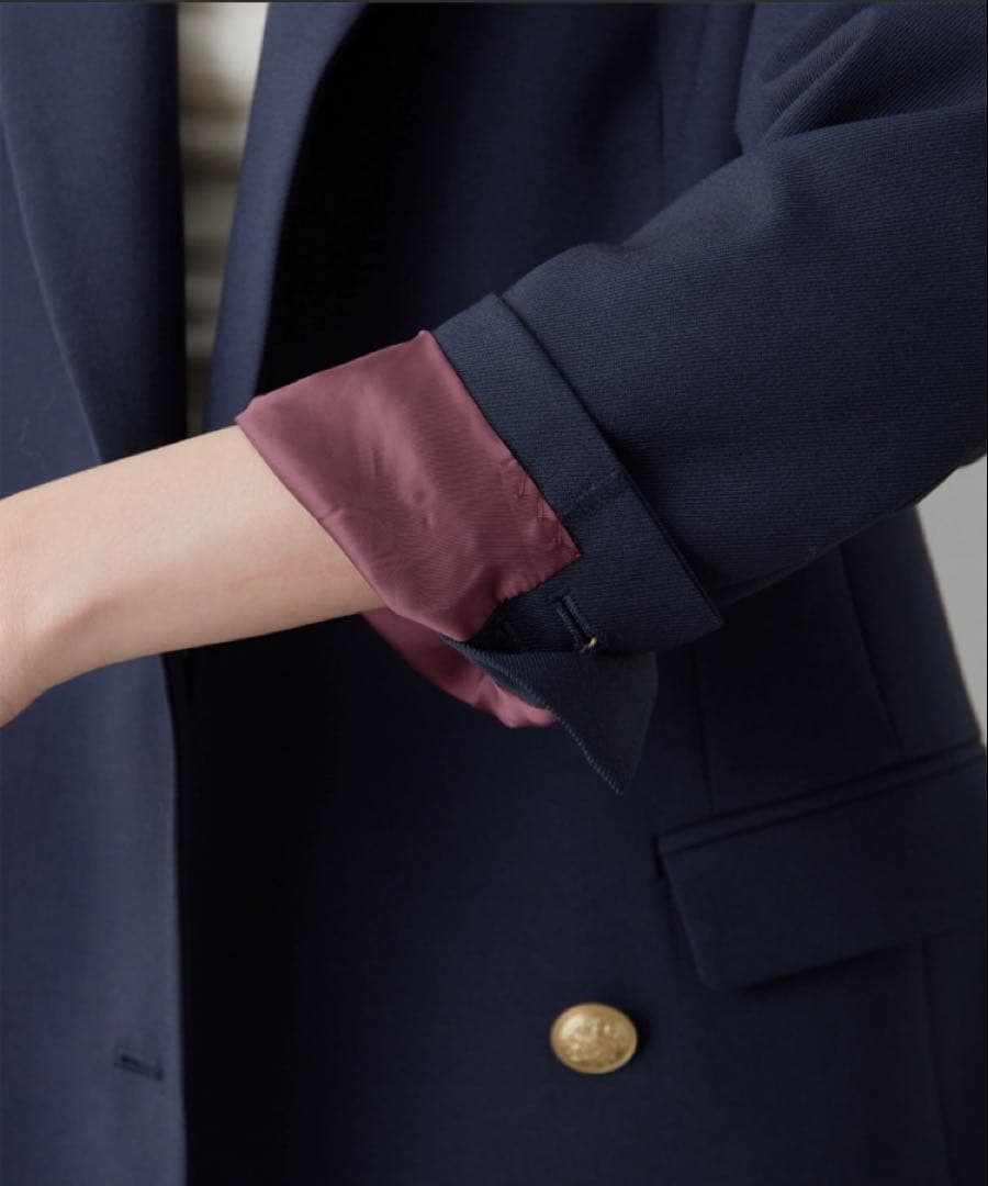 GALLARDAGALANTE ピークドラペルジャケット ネイビー