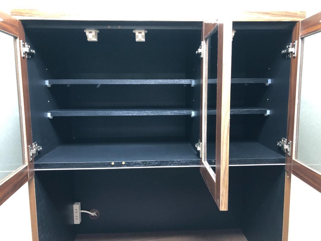 美品 入江木工 キッチンボード レンジボード 食器棚 250318-1