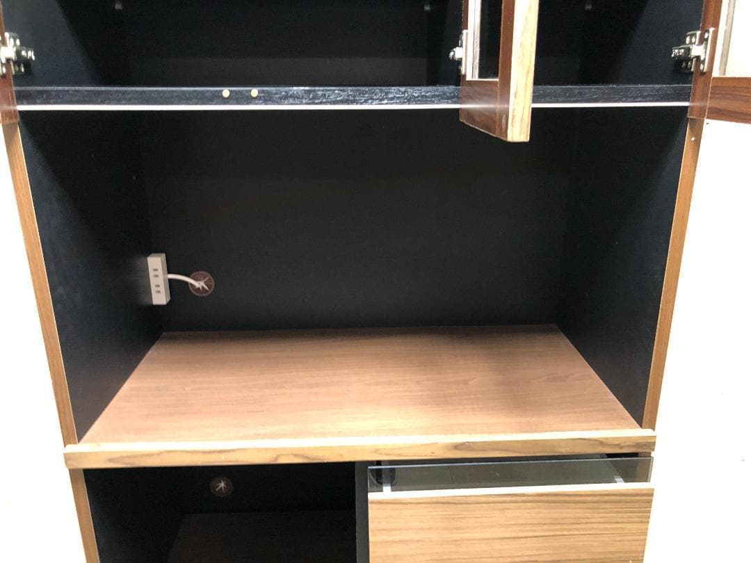 美品 入江木工 キッチンボード レンジボード 食器棚 250318-1