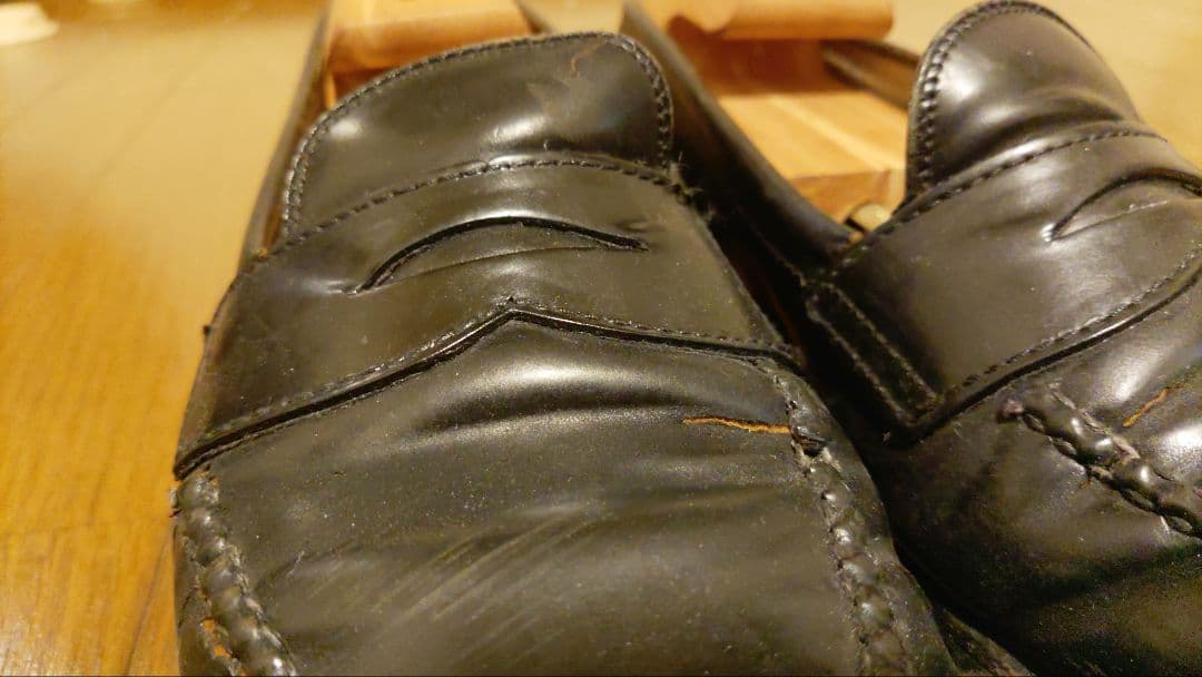 ジャンク　要リペア　オールデン　987 シェルコードバン　ペニーローファー