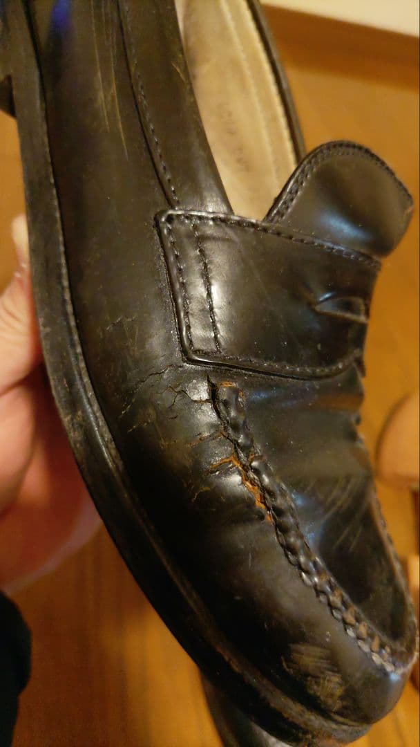 ジャンク　要リペア　オールデン　987 シェルコードバン　ペニーローファー