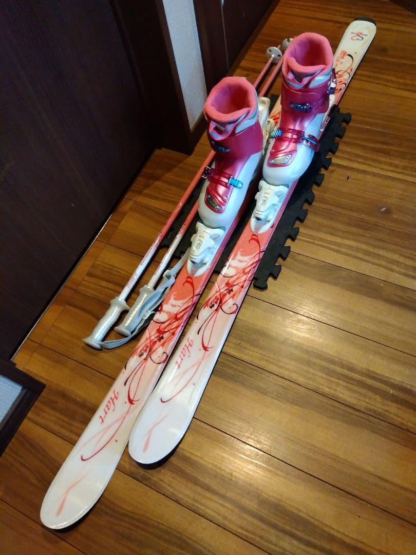 美品/ALL✿HART/学生・レディース用/スキーセット/メンテ・WAX済み✔