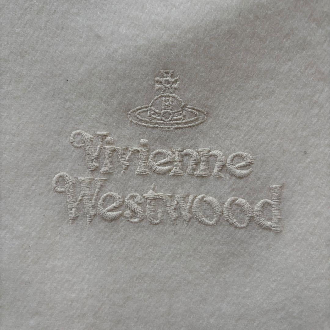 【新品】 Vivienne Westwood マフラー ウール ホワイト ロゴ