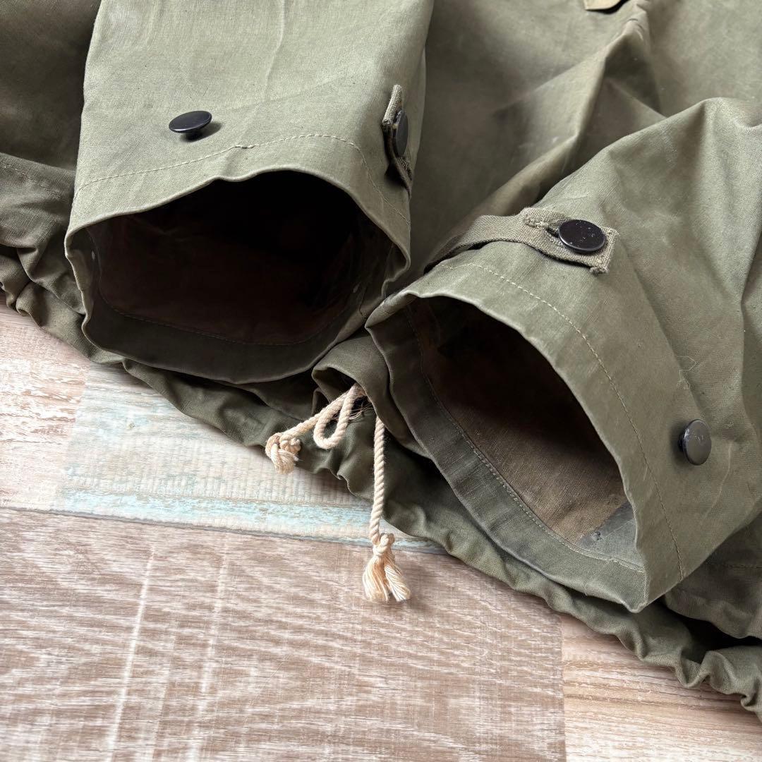 USN レインパーカー デッキパーカー プルオーバー ゴム引き XL相当