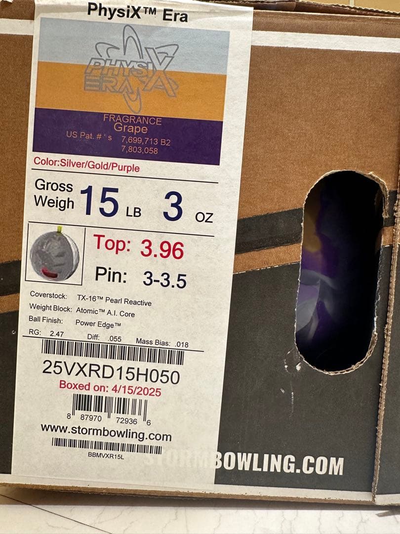 Storm PhysiX Era ボウリングボール 15ポンド