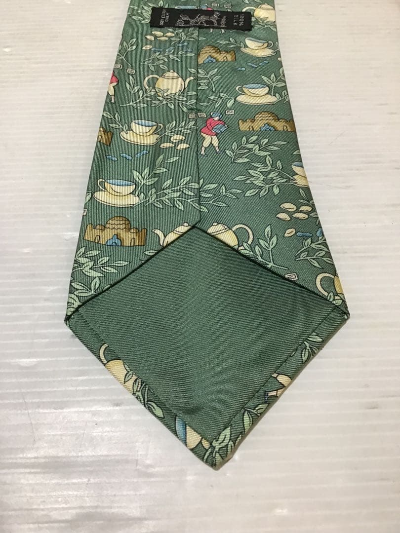 新品未使用 HERMES ネクタイ パステルカラー グリーン系