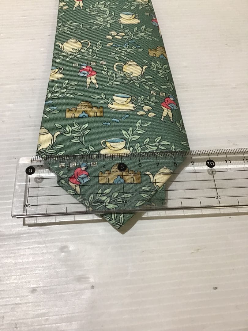 新品未使用 HERMES ネクタイ パステルカラー グリーン系