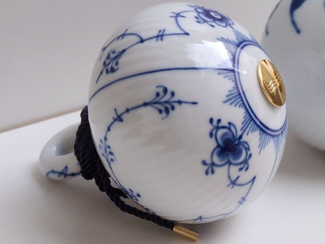 ロイヤルコペンハーゲン　オーナメント　ブルーフルーテッド プレイン&メガ