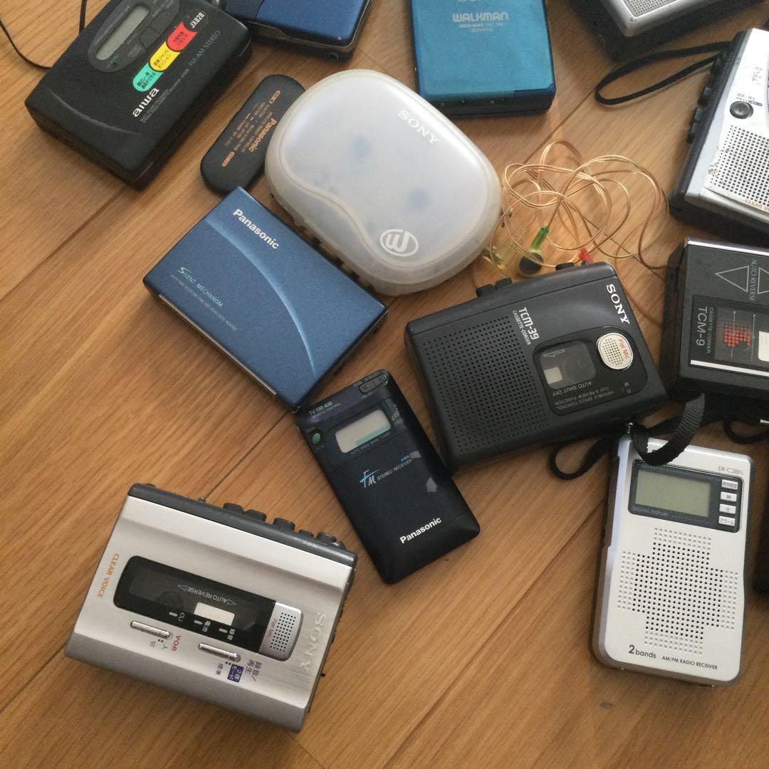 Sony Panasonic カセットプレーヤー など16台イヤフォン付き