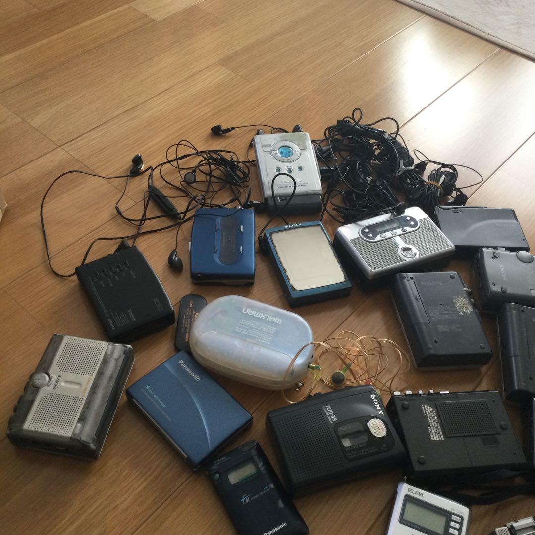 Sony Panasonic カセットプレーヤー など16台イヤフォン付き