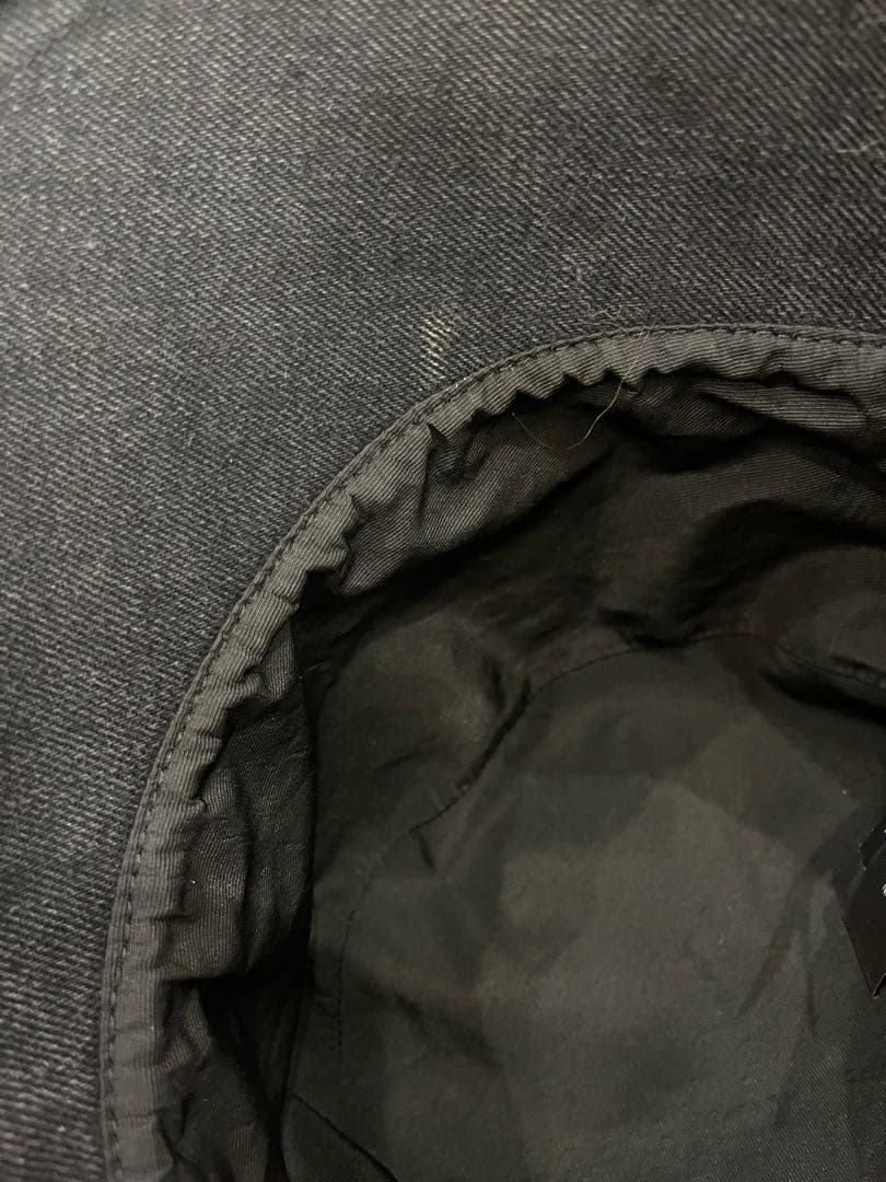 miu miu ブラック バケットハット フリンジ