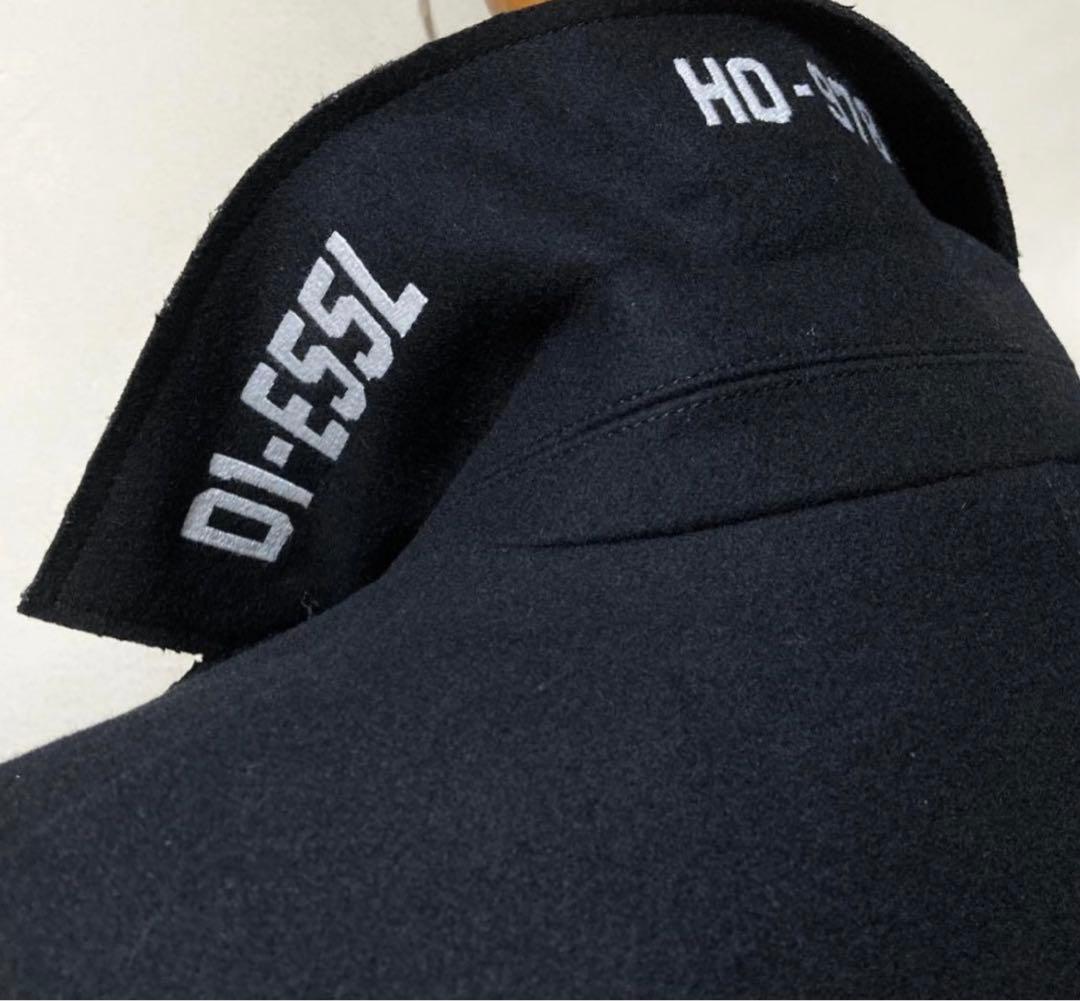 週末価格！DIESEL 黒ダブルブレストチェスターコート 極美品