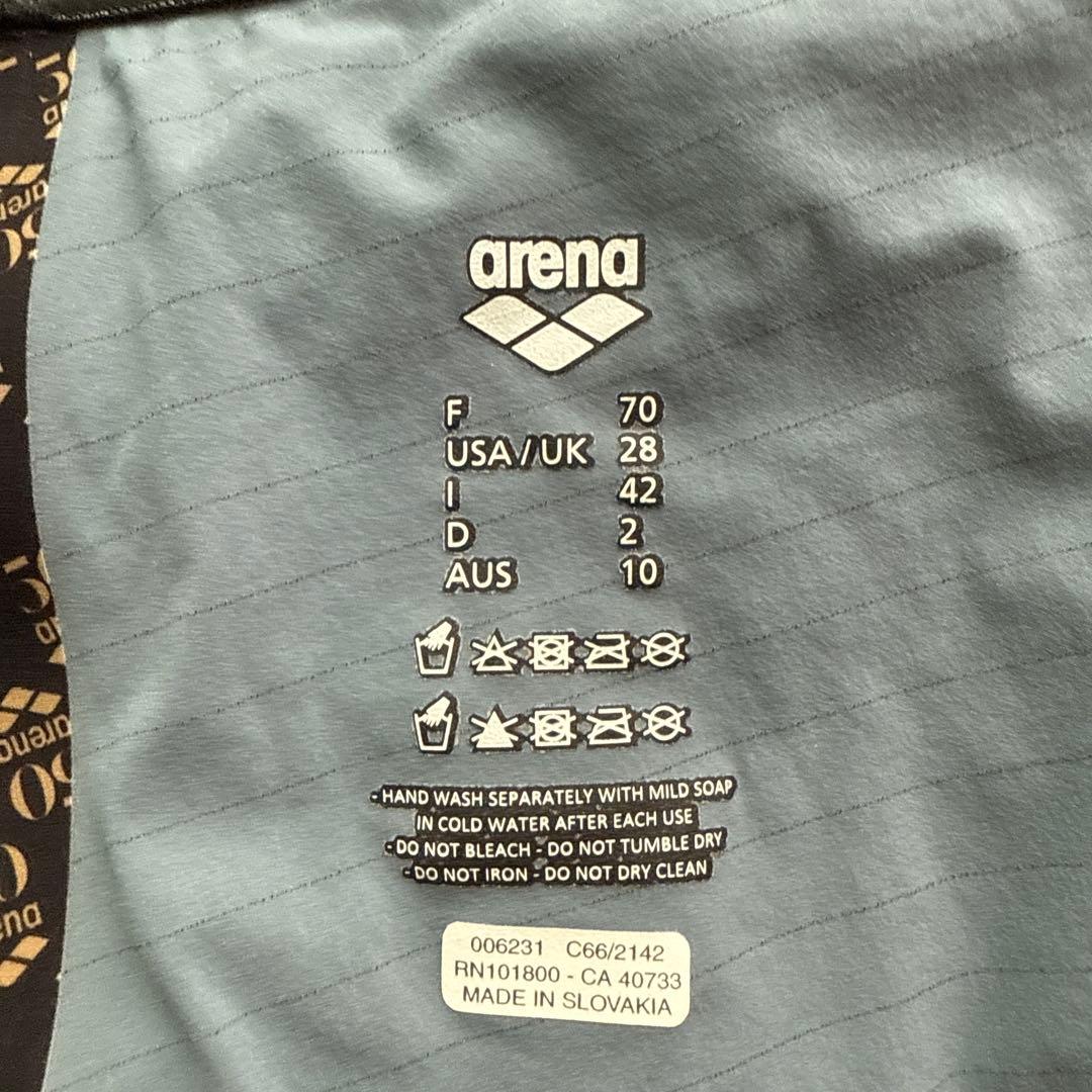 【50GO】競泳水着 arena カーボン (S) ポポビッチモデル