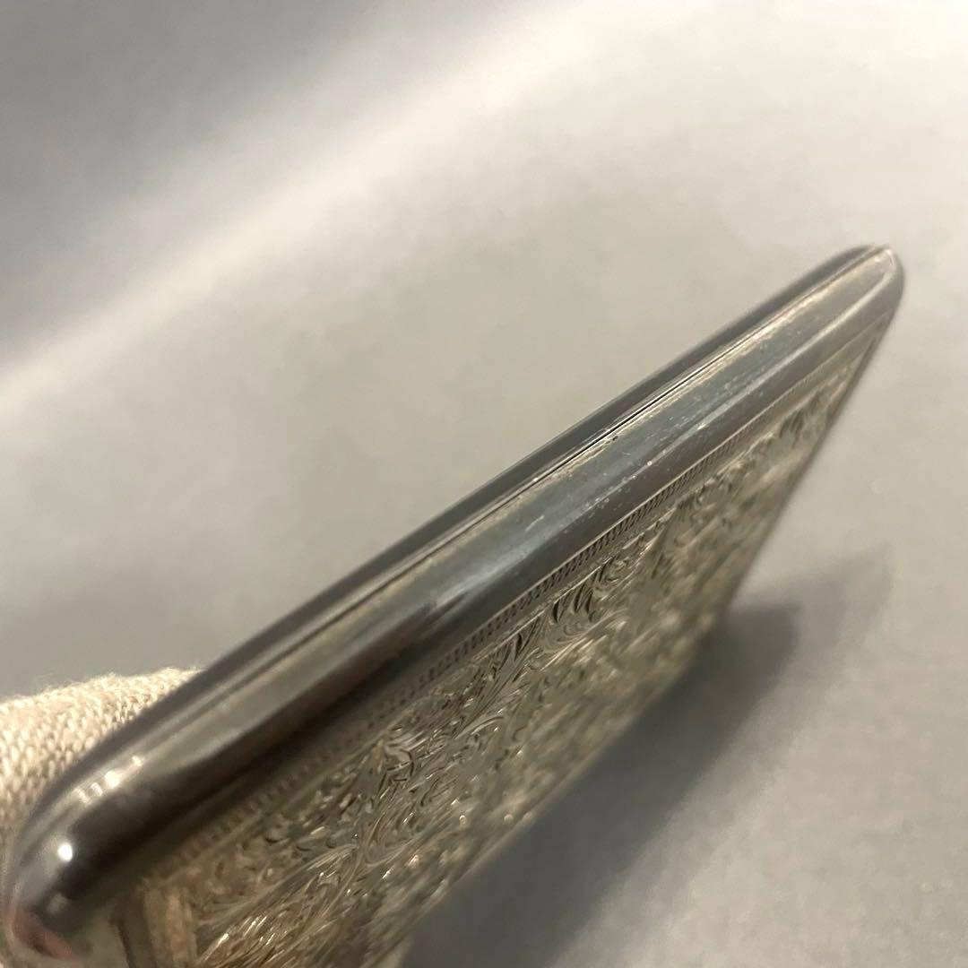 【F】銀製 SILVER シルバー シガレットケース タバコケース ヴィンテージ