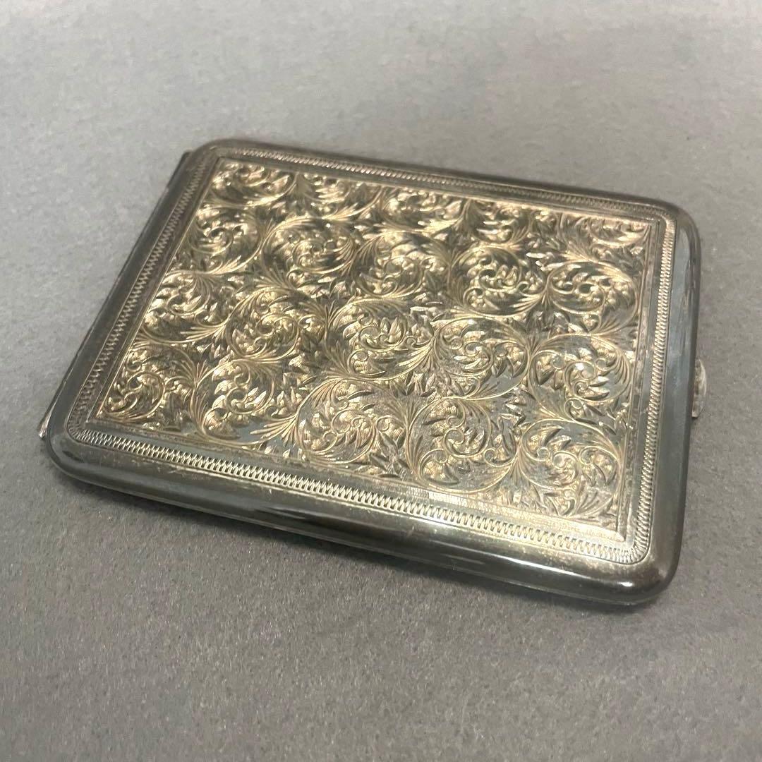 【F】銀製 SILVER シルバー シガレットケース タバコケース ヴィンテージ