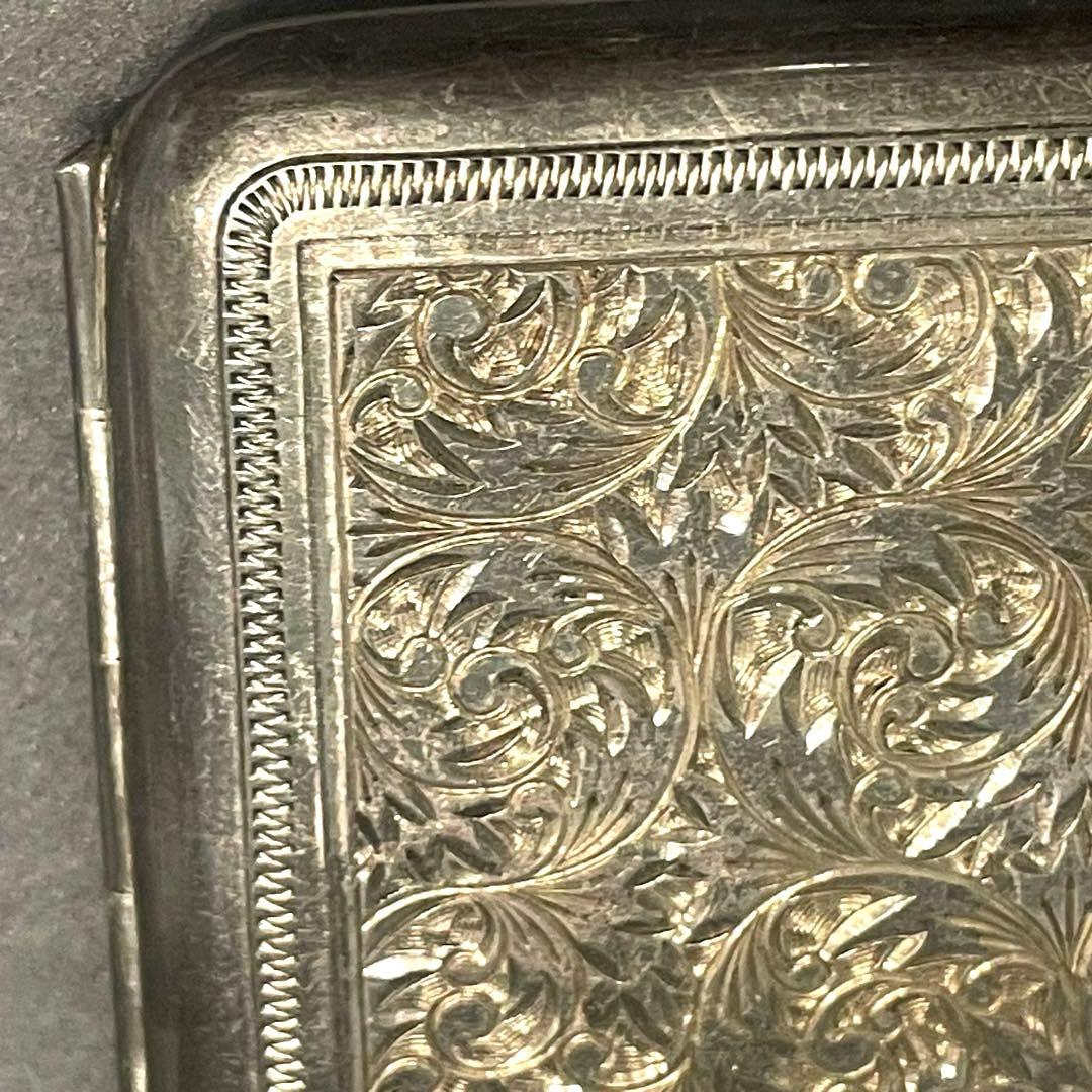 【F】銀製 SILVER シルバー シガレットケース タバコケース ヴィンテージ