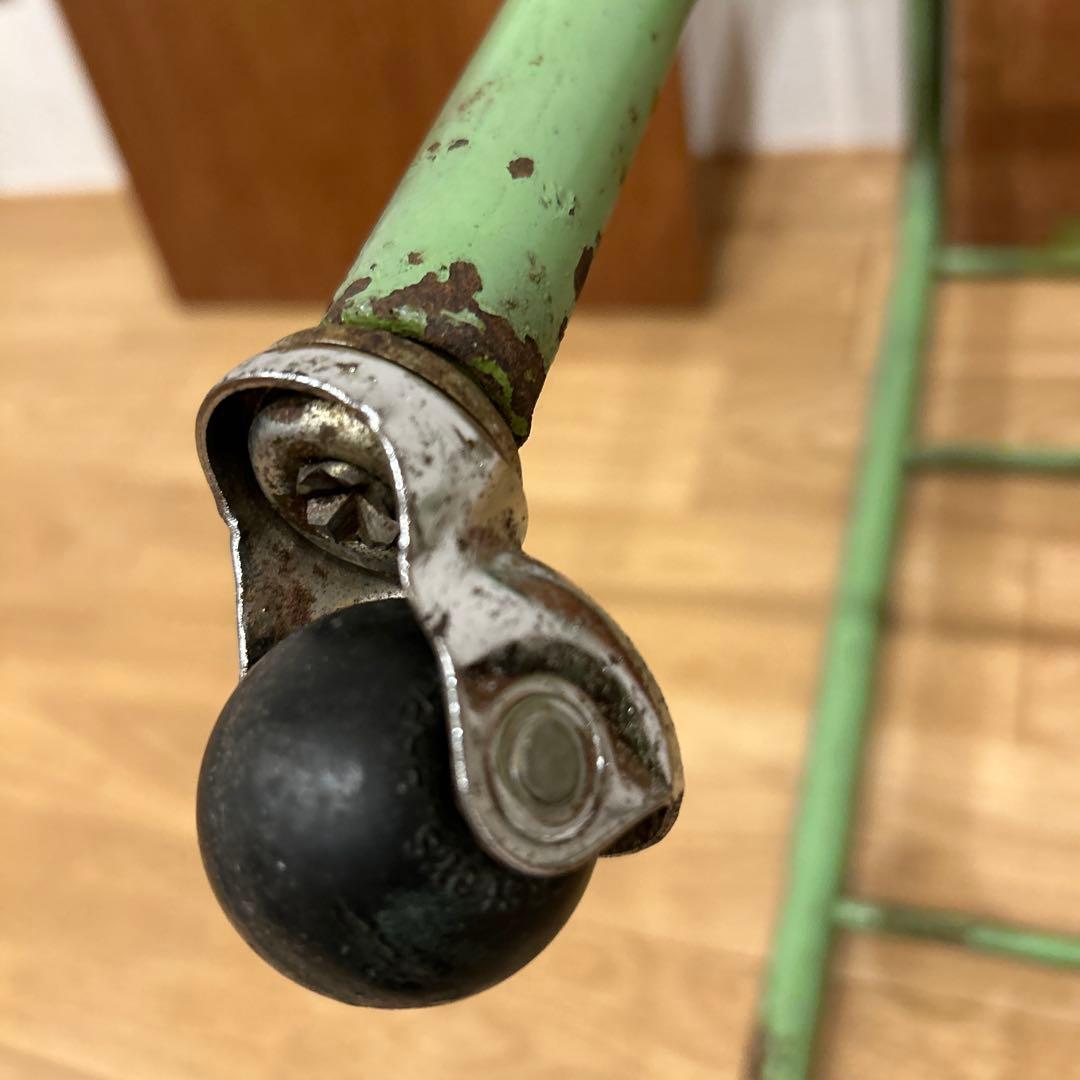 工業系アイアンキャスター付きワゴン　古家具　アンティーク　蚤の市　古道具