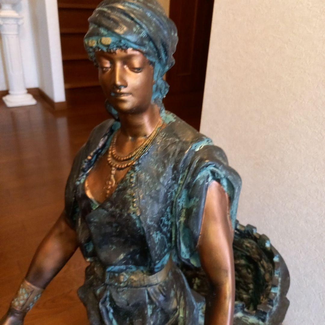 ブロンズ 女性像(92cm) 彫刻 トレイ付き