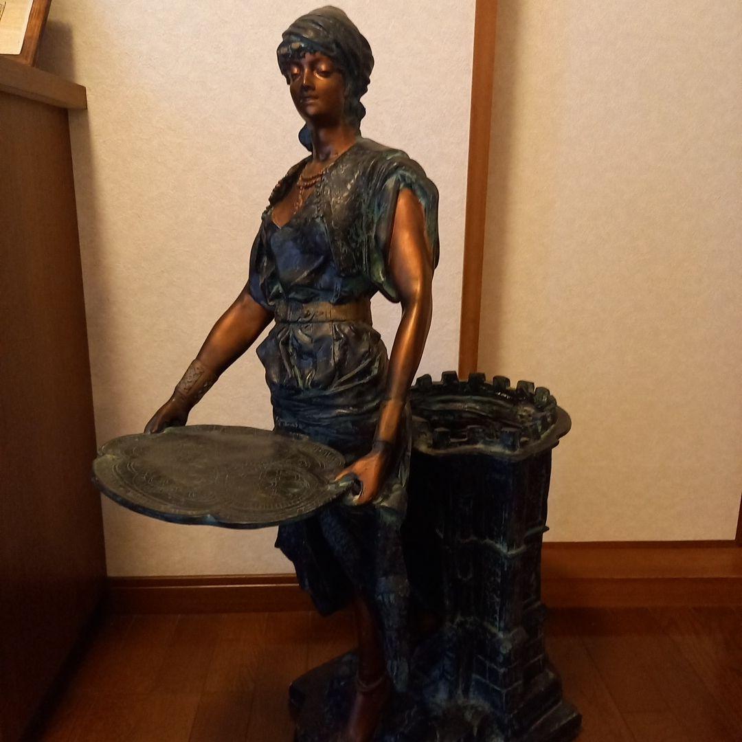 ブロンズ 女性像(92cm) 彫刻 トレイ付き