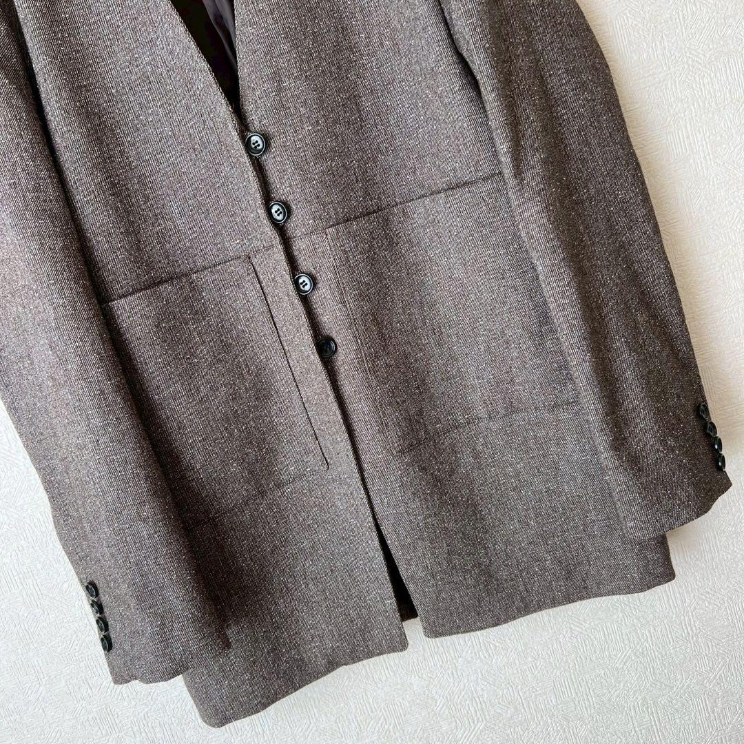 ジャケット・アウター HELLA 25AW silk nep collarless jacket