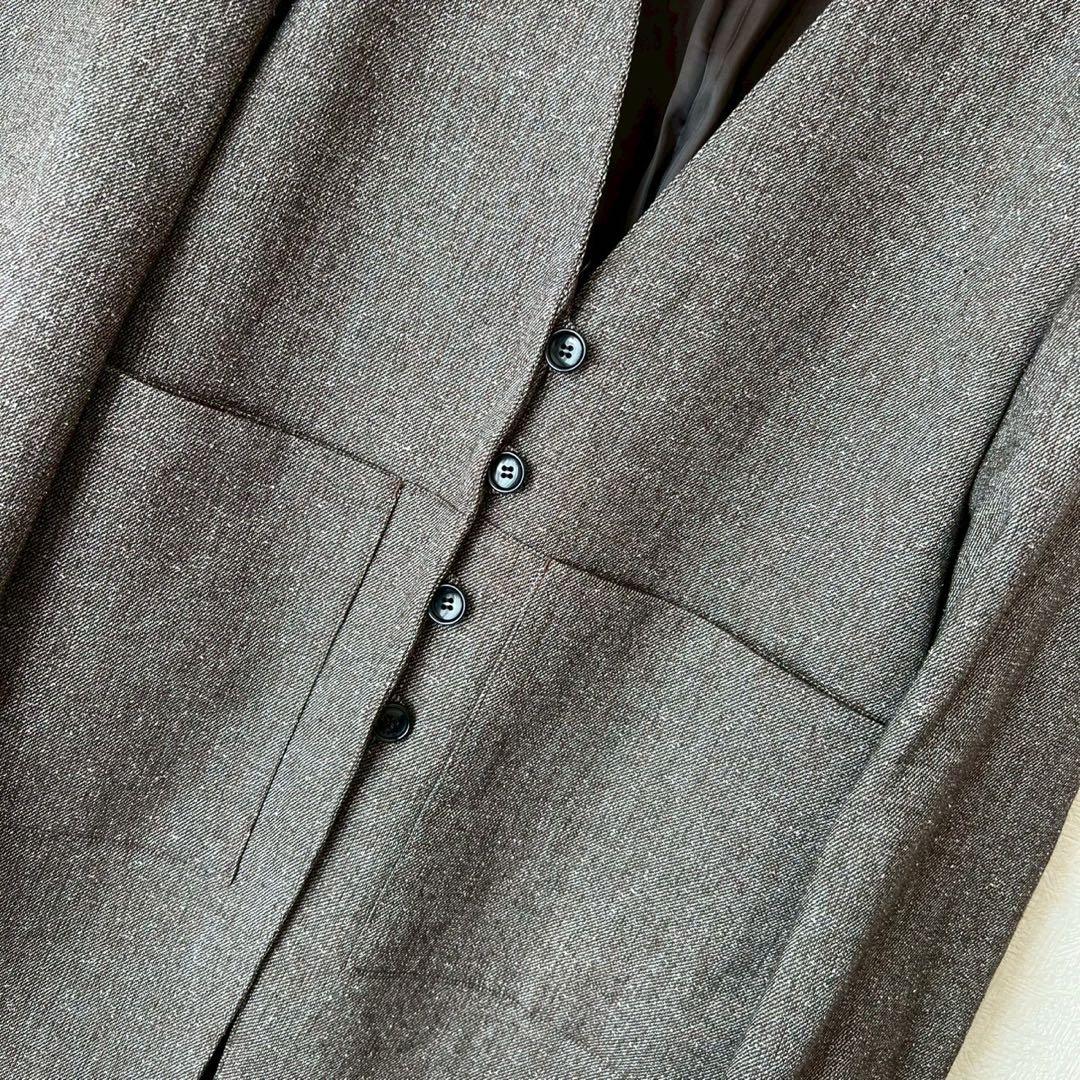 ジャケット・アウター HELLA 25AW silk nep collarless jacket