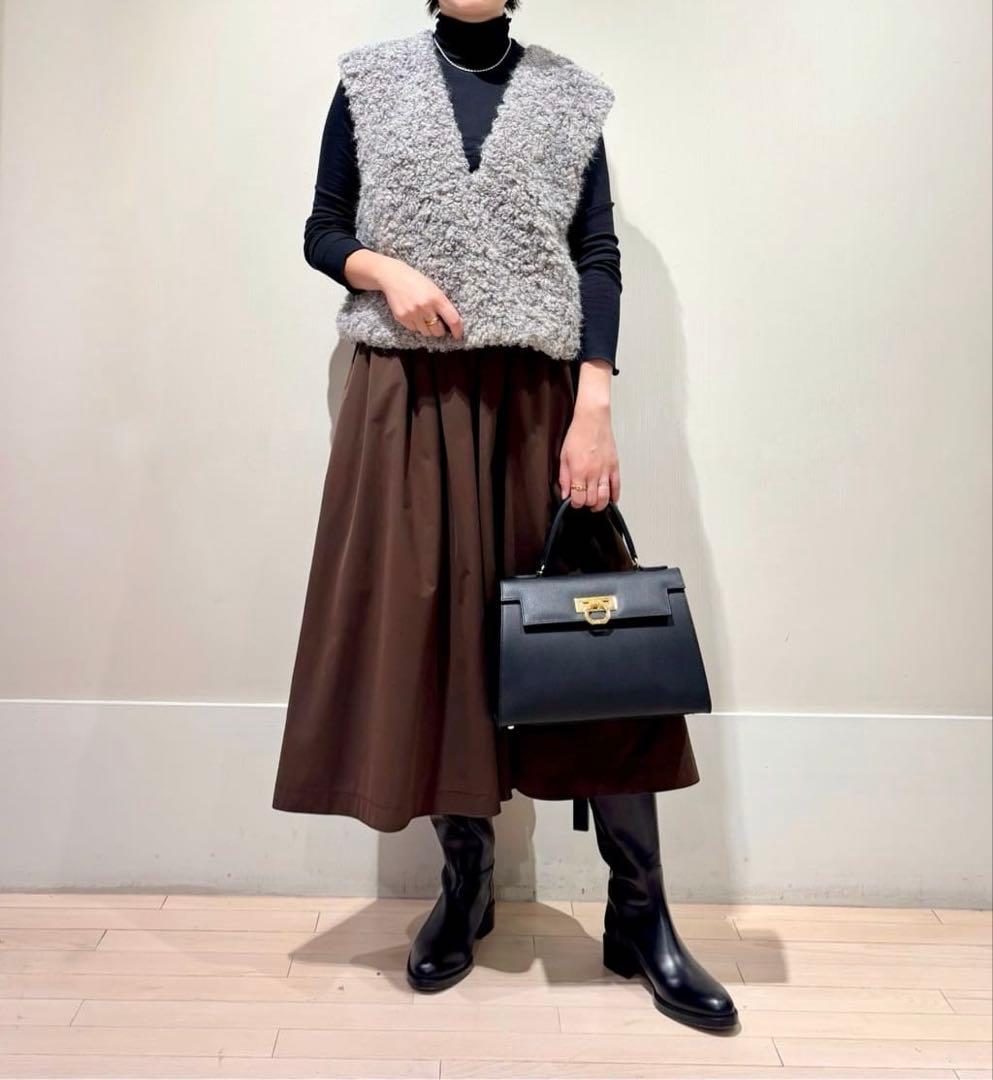 TOMORROWLAND Ballsey ミックスファー Vネックベスト